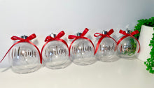 Load image into Gallery viewer, Clear Baubles Personalised