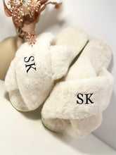 Load image into Gallery viewer, 'Amelia' Fluffy Slippers White