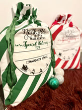 Load image into Gallery viewer, Christmas Striped Santa Sack Personalised