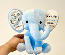Load image into Gallery viewer, Baby Announcement Elephant Personalised