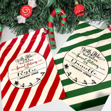 Load image into Gallery viewer, Christmas Striped Santa Sack Personalised
