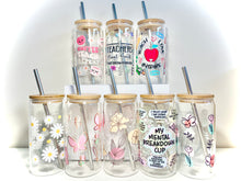 Load image into Gallery viewer, Glass Tumbler with Straw
