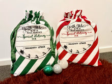 Load image into Gallery viewer, Christmas Striped Santa Sack Personalised
