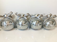 Load image into Gallery viewer, Loose Glitter Personalised Christmas bauble
